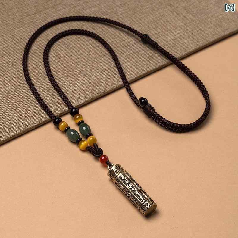 ペンダント ネックレス アクセサリー Pufangを 開けて 物を 収納 できます ネックレス 真鍮 レトロ 経..