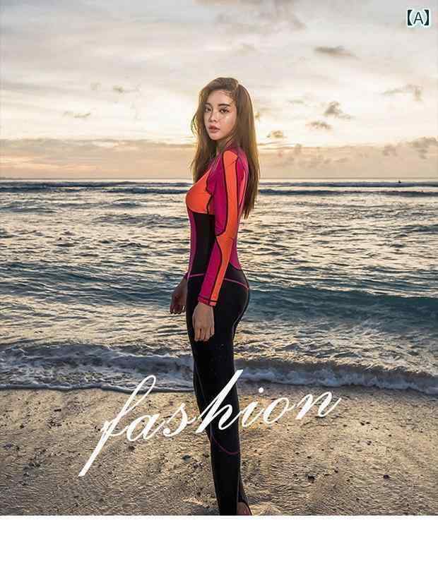 マリンスポーツ スーツ　水着 ダイビング スーツ レディース ワンピース 長袖 日焼け防止 速乾 保守 ス..