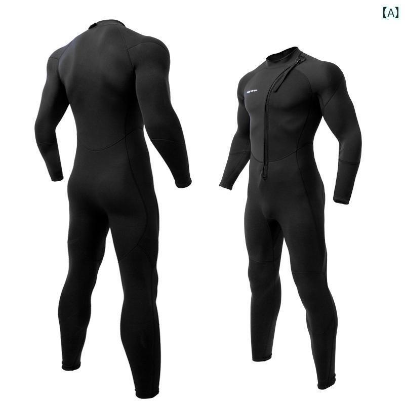 マリンスポーツ スーツ　水着 ウェットスーツ 2 mm ワンピース メンズ 暖かい サーフィン パドルボード モーターボート 水泳 冬 シュノーケリング クラゲ 防水 速乾