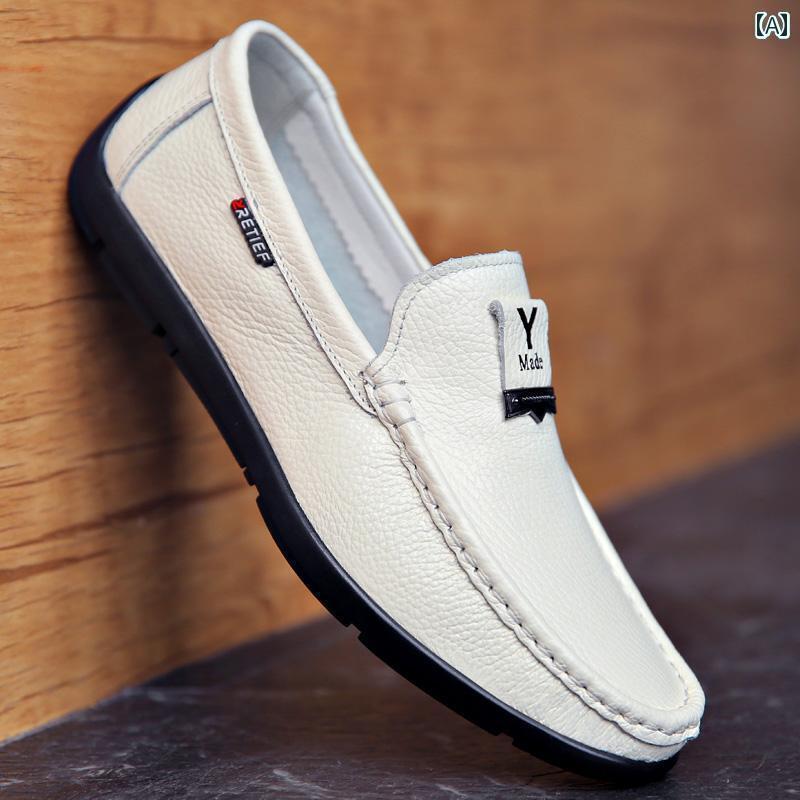 ビジネス 革靴 シューズメンズ Yierkang メンズシューズ 夏用 牛革 革 カジュアル レザーシューズ メン..