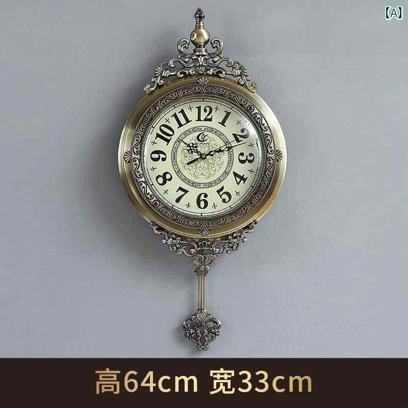 壁掛け 時計 おしゃれ 2025年 風 レトロ ライト 高級 壁掛け 時計 リビング ルーム アメリカン 雰囲気の ある ホーム