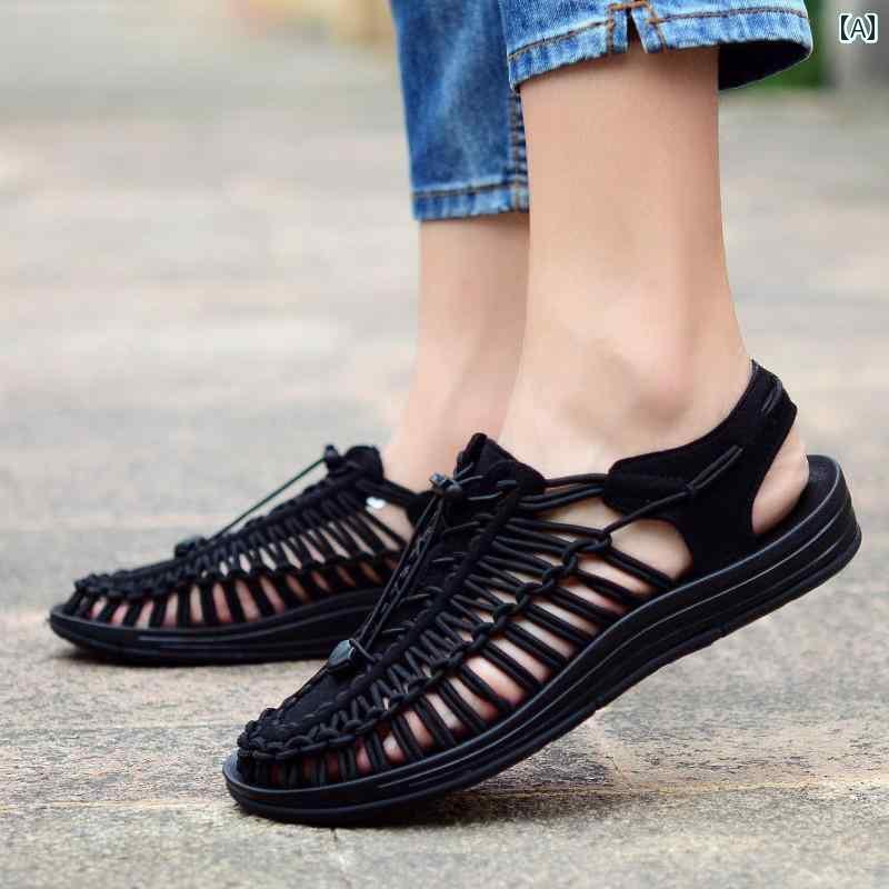 メンズ サンダル スリッパ Baochao メンズ 高級 サンダル 夏の ファッション 通気性 ビーチ スリッパ 複数の 色