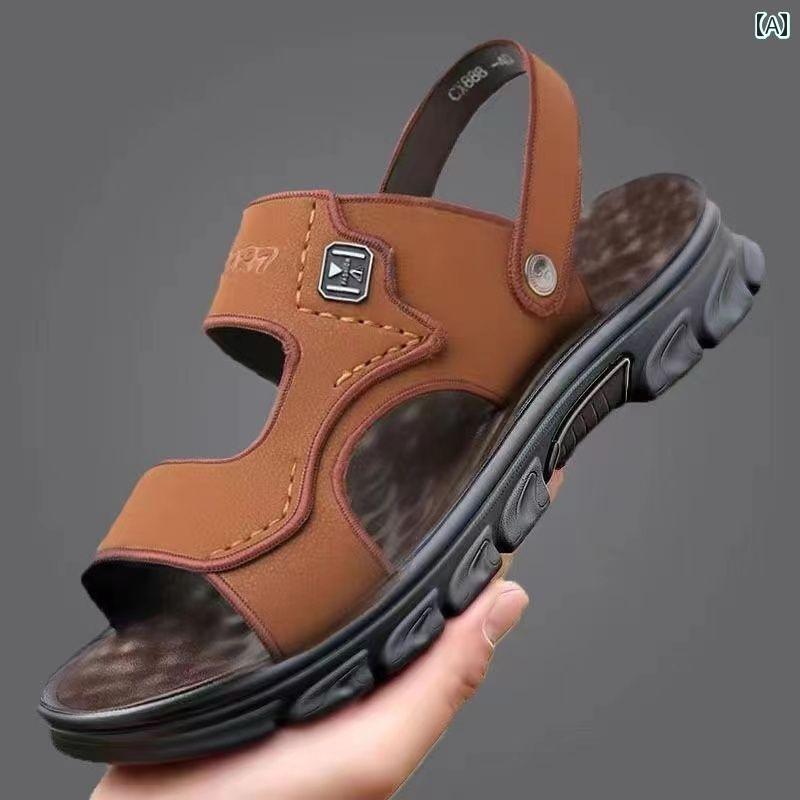 サンダル 男性用 カジュアル メンズサンダル 夏 2025 滑り止め 防水 アウトドア ビーチ シューズ メンズ スリッパ デュアル 目的お父さん サンダル