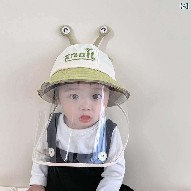 赤ちゃん 帽子 ベビー 赤ちゃんの 旅行用 保護 マスク 飛 沫や ほこりの 伝染 病 予防 新生児の 隔離用 フェイスカバー 外出用 フェイスマスク