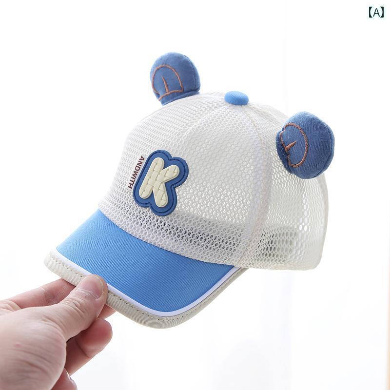 赤ちゃん　帽子　ベビー ベビー 帽子 夏用 薄手 サンハット 男の子用 メッシュ 野球帽 2025年 ダックビル キャップ