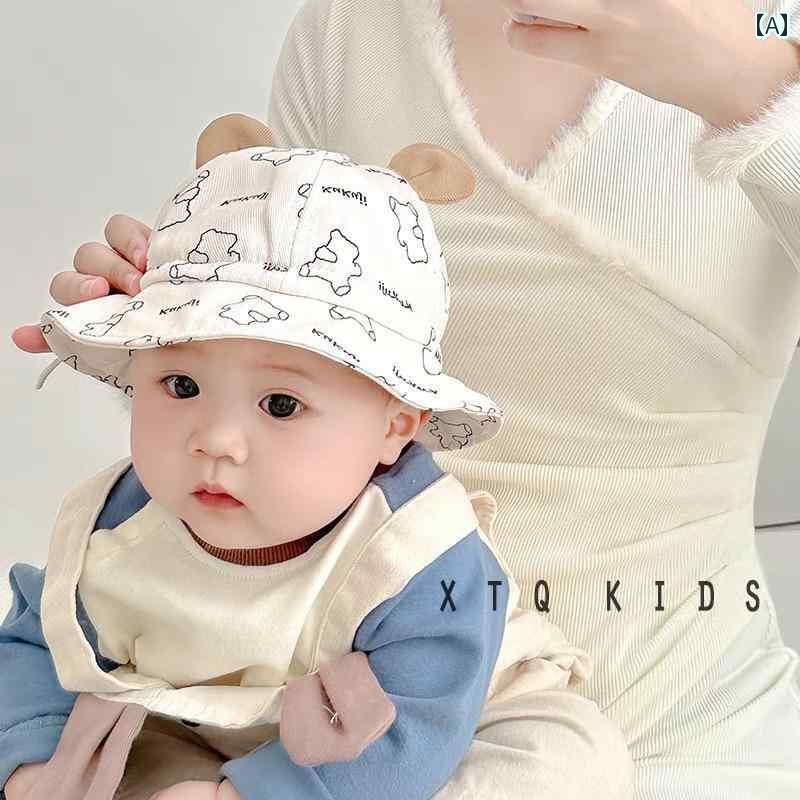 赤ちゃん　帽子　ベビー ベビー フィッシャーマン ハット 春秋 薄型 かわいい 男の子と 女の子 サンハット 夏 クール 帽子 6ヶ月 2歳