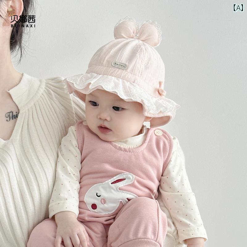 赤ちゃん　帽子　ベビー ベビー 帽子 春秋 薄型 女の子 プリンセス スタイル サンハット 幼児 新生児 夏 フィッシャーマン ハット
