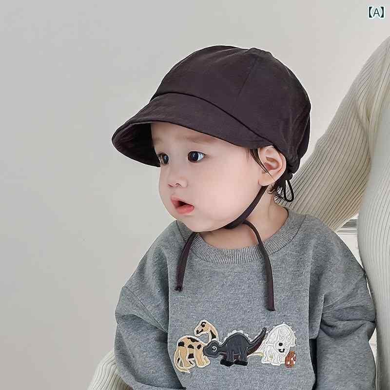 赤ちゃん　帽子　ベビー 春秋用の ベビー 帽子 生後 数ヶ月の ベビー用 サンハット 夏用 子供用 フィッシャーマン ハット 男の子と 女の子用の ダックビル