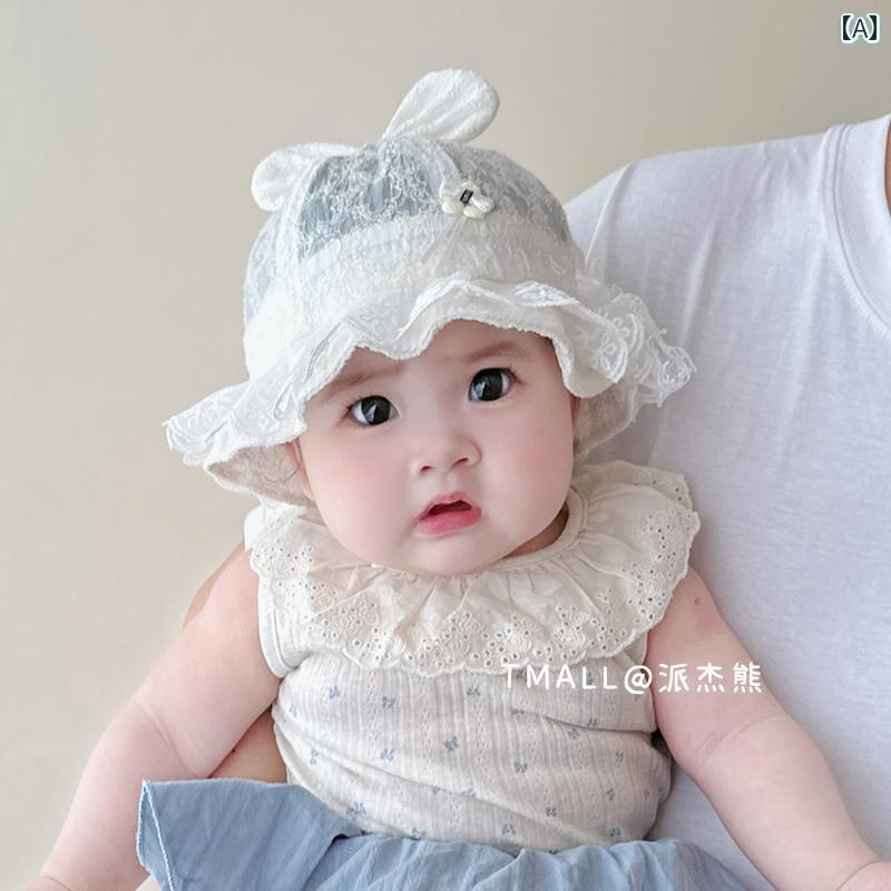 赤ちゃん用　帽子　かわいい 女の 赤ちゃん用 帽子 夏用 薄型 ベビー フィッシャーマン ハット プリン..