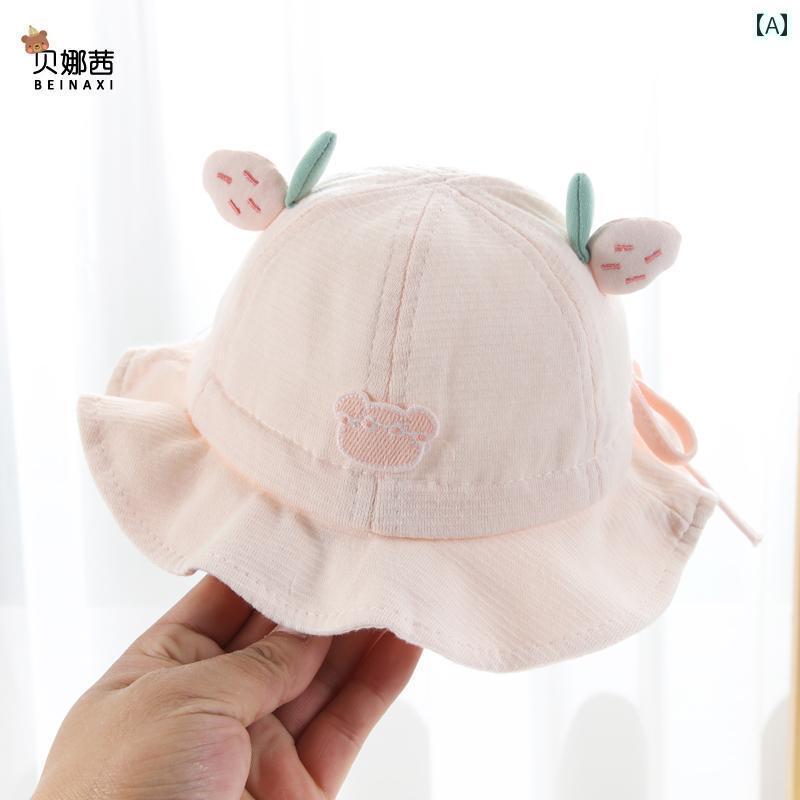 赤ちゃん用　帽子　かわいい ベビー 帽子 春秋 薄型 女の子用 洗面 器用 サンハット 男の子用 ベビー用 夏用 フィッシャーマン ハット
