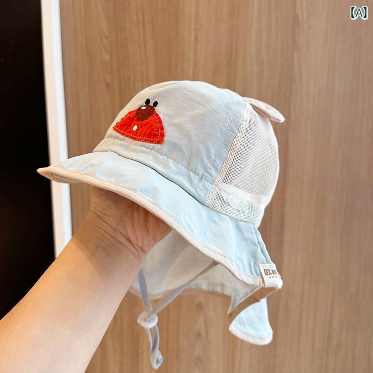赤ちゃん用　帽子　かわいい ベビー サンハット 夏用 つば 広 ショール フィッシャーマン ハット かわ..