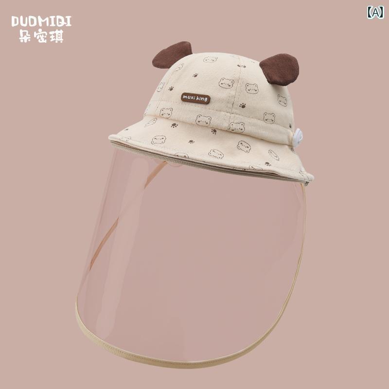 赤ちゃん用　帽子　かわいい ベビー 保護 フェイスマスク 春秋小ヶ月の 赤ちゃんの 伝染 病 予防 帽子 ..