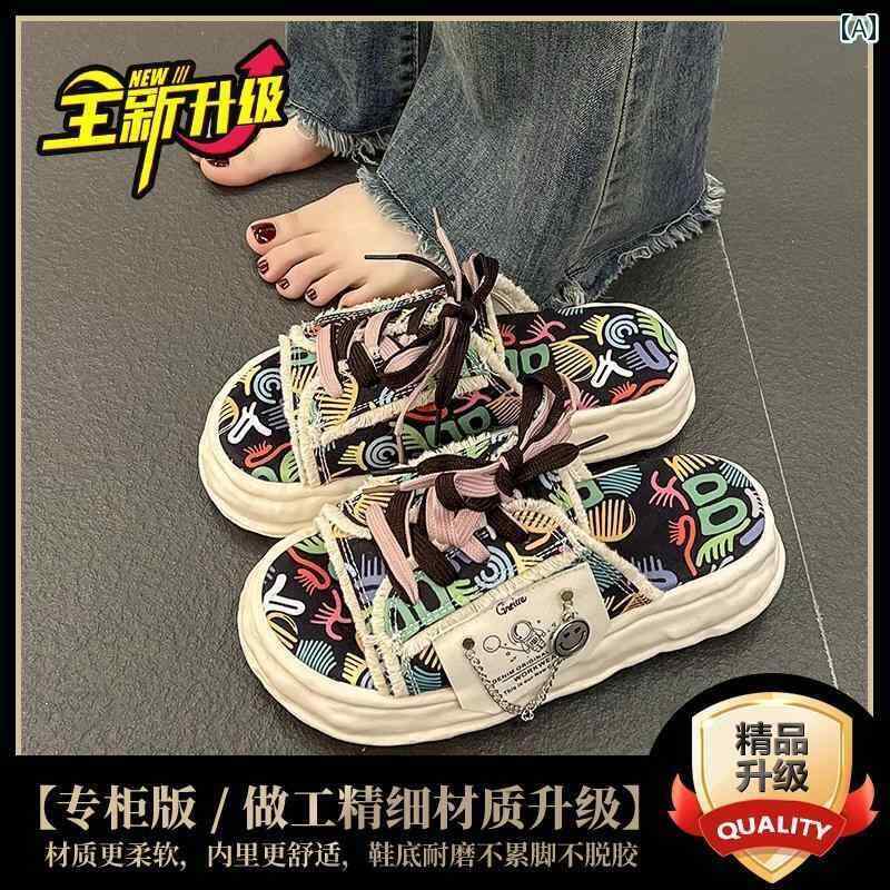 レディース　スリッパ　サンダル サンダル レディース 厚底 アウター 2024 夏 スーパー ホット キャン..