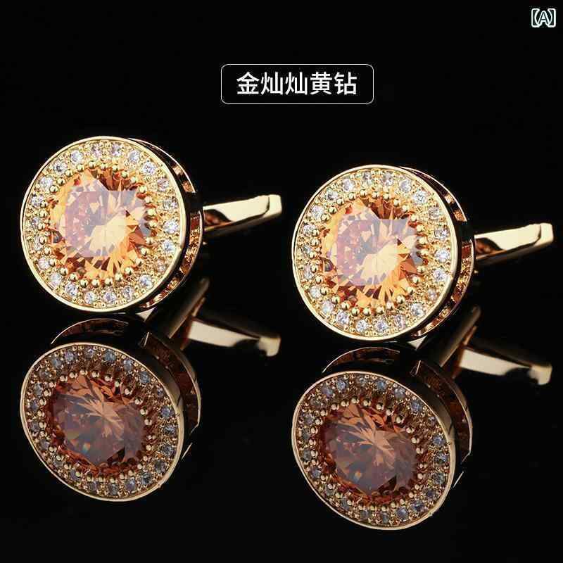 カフス ボタン シャツ ギフト ボックス入り ハイエンド フランス メンズ カフ スタッド シャツ カフス レディースの クリスタル ビジネス フレンチ ボタン