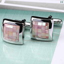 カフス ボタン シャツ ピンクシェル カフス ハイエンド ビジネスフレンチ ネイル メンズ レディースの ギフト ボックス メンズシャツ