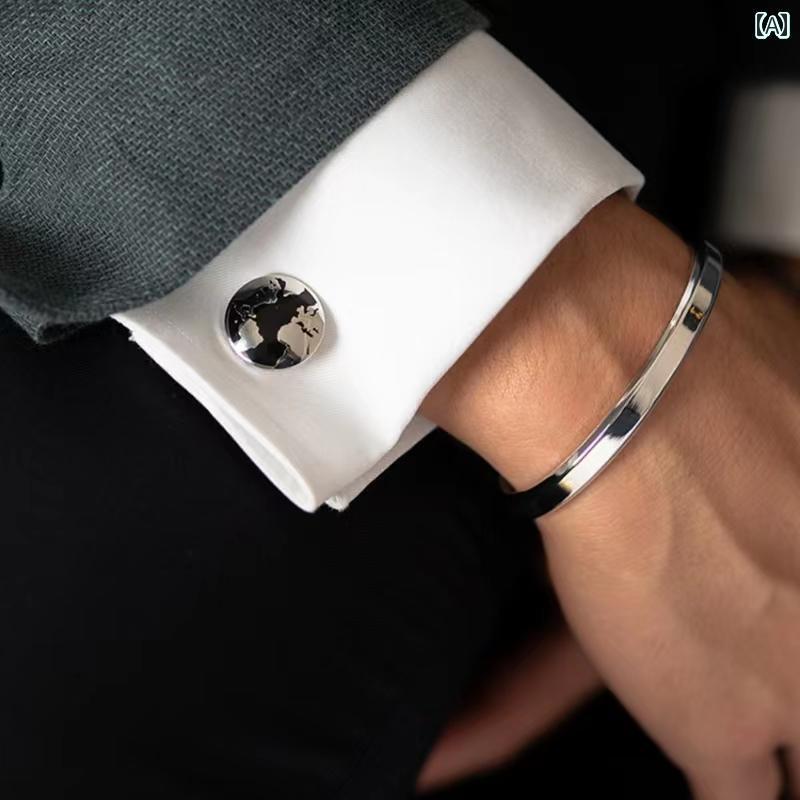 カフス ボタン シャツ ユ シャオ シアン 北欧 スウェーデンの な スク ルトゥーナ シャツ カフスボタン ロイヤル の 世界 地図 フランス 人 メンズ レ...