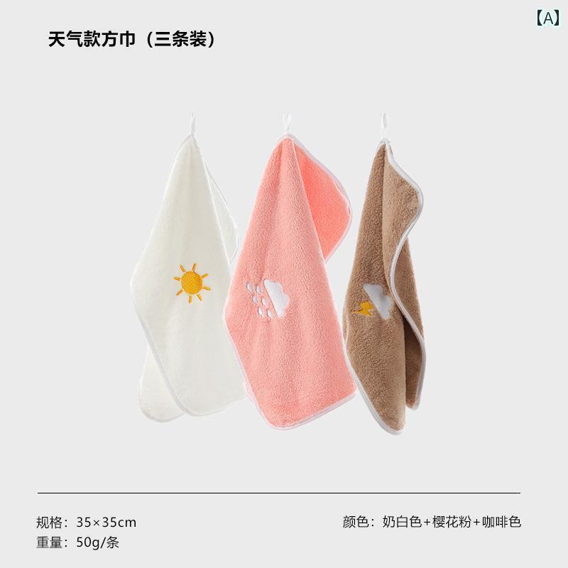 ハンカチ　ハンドタオル 小さい 正方形の タオル 綿以外の フェイスタオル 家庭用 女児用 速乾 ハンカチ 脱落 せずに 水を 吸収 します