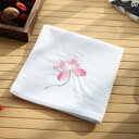 ハンカチ ハンドタオル 女性用 禅 蓮の 刺繍 ハンカチ 携帯 用 吸汗性 誕生日 プレゼント ギフト 二 層 メンズ 正方形 スカーフ