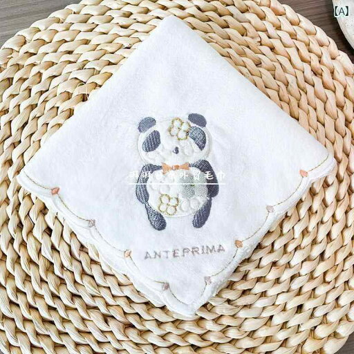ハンカチ ハンドタオル 用 シングル パンダ 刺繍 ハンカチ 綿 カット ベルベット フェイスタオル無 撚糸 小さい 正方形 タオル ソフト ハンカチ ハンドタオル 用 シングル パンダ 刺繍 ハンカチ 綿 カット ベルベット フェイスタオル無 撚糸 小さい 正方形 タオル ソフト