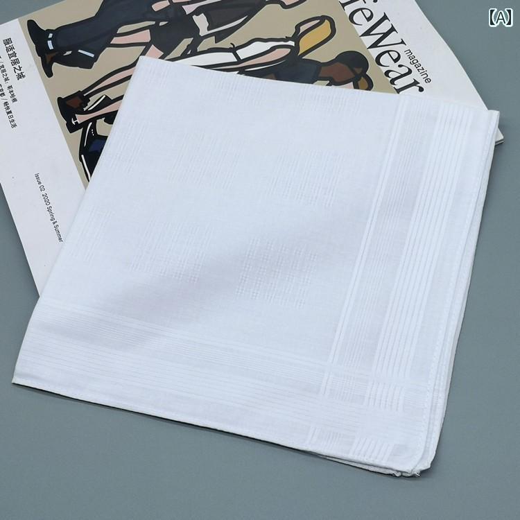 ハンカチ　ハンドタオル 白い ハンカチ 綿 白 タイ ダイ 絵画 擦り込み 落書き ガッシュ バティック DIY 大きい 正方形 タオル 43 cm