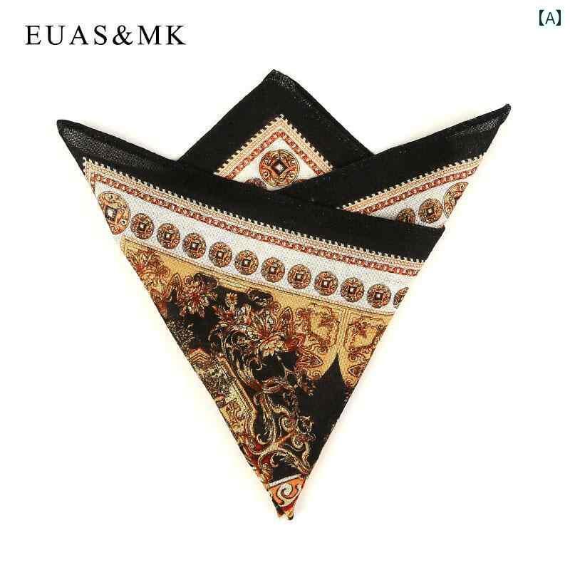 ハンカチ　ハンドタオル イタリア スーツ メンズプリント ウール ポケット チーフ ファッション レトロ スクエア スカーフ ハンカチ ギフト 彼氏へ