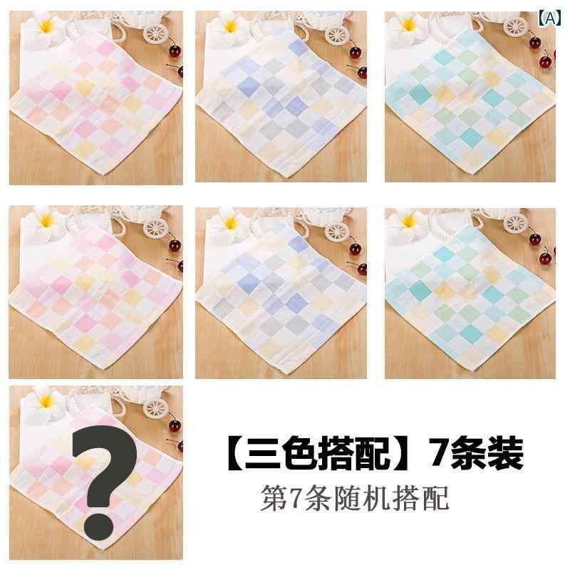 ハンカチ　ハンドタオル 綿 新生児 ガーゼ 小さい 正方形 タオル 赤ちゃん 汗 拭き ハンカチ 子供 家庭用 洗顔