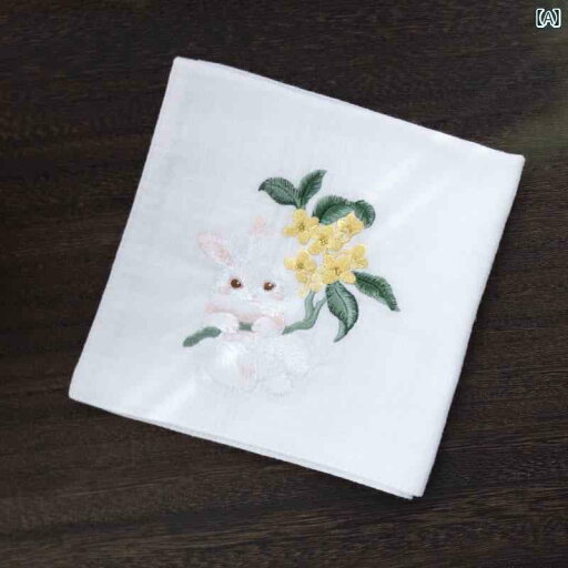 ハンカチ ハンドタオル ハンカチ 刺繍 アンティーク チャイナ風 メンズ レディースの な ギフト 吸汗性 ポータブル キンモクセイ ウサギ 綿 正方形 ハンカチ ハンドタオル ハンカチ 刺繍 アンティーク チャイナ風 メンズ レディースの な ギフト 吸汗性 ポータブル キンモクセイ ウサギ 綿 正方形