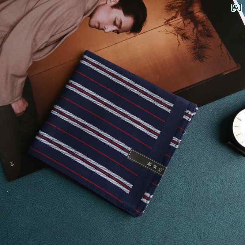 ハンカチ　ハンドタオル Hemji Xunjia 綿 ハンカチ メンズ 汗を 拭いて 吸水 する レトロ 48 cm 冬