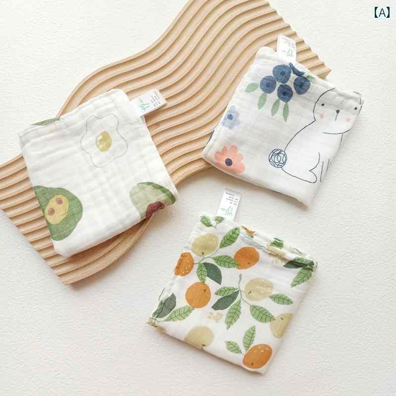 ハンカチ　ハンドタオル A級 綿 4 / 6 重 ガーゼ 竹 繊維 ハンカチ 赤ちゃんの よだれ 拭き ミルクの 飲ませ 吐き出し 洗顔 入浴 汗