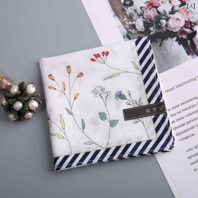 ハンカチ　おしゃれ 夏用 綿 ハンカチ 和風 レディース ギフト ボックス お姫様の 日 汗 拭き