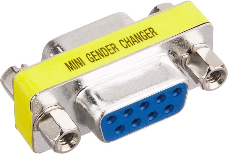 RS232C DB9 変換 小型アダプタ ジェンダーチェンジャー（9ピン メス - メス） D-Sub 9ピン D-sub9pin メス D-SUB シリアル 接続 コネクタ COM 中継 延長 プラグ