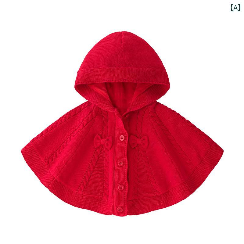 ドレス ケープ マント ベビー ショール 赤 おしゃれ 子供 服 コート ベビー マント 春 秋 冬 お出かけ 薄手 フリース 暖かい 防 風