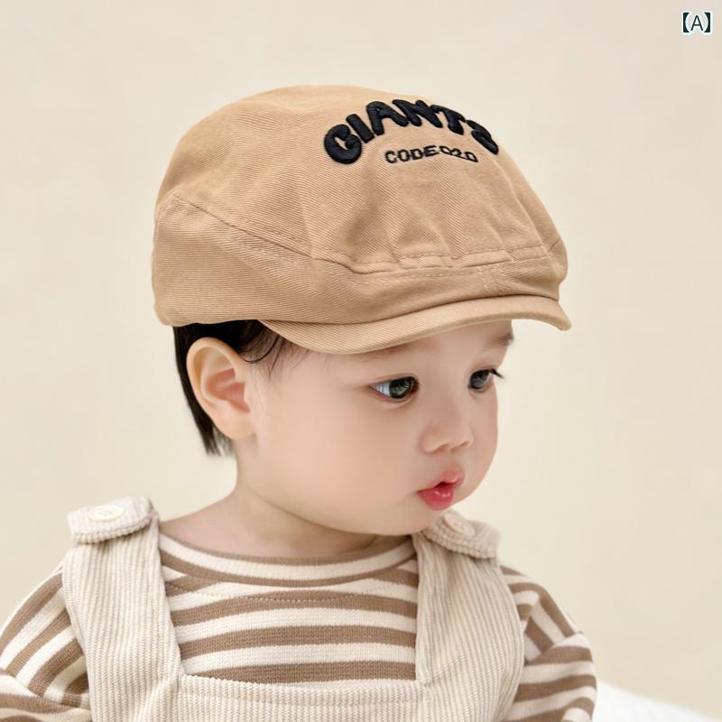 ベビー 帽子 子供用 ベビー 帽子 春と 秋の スタイルの 男の子の ベレー 帽 幼児 2024 新しい スタイル..