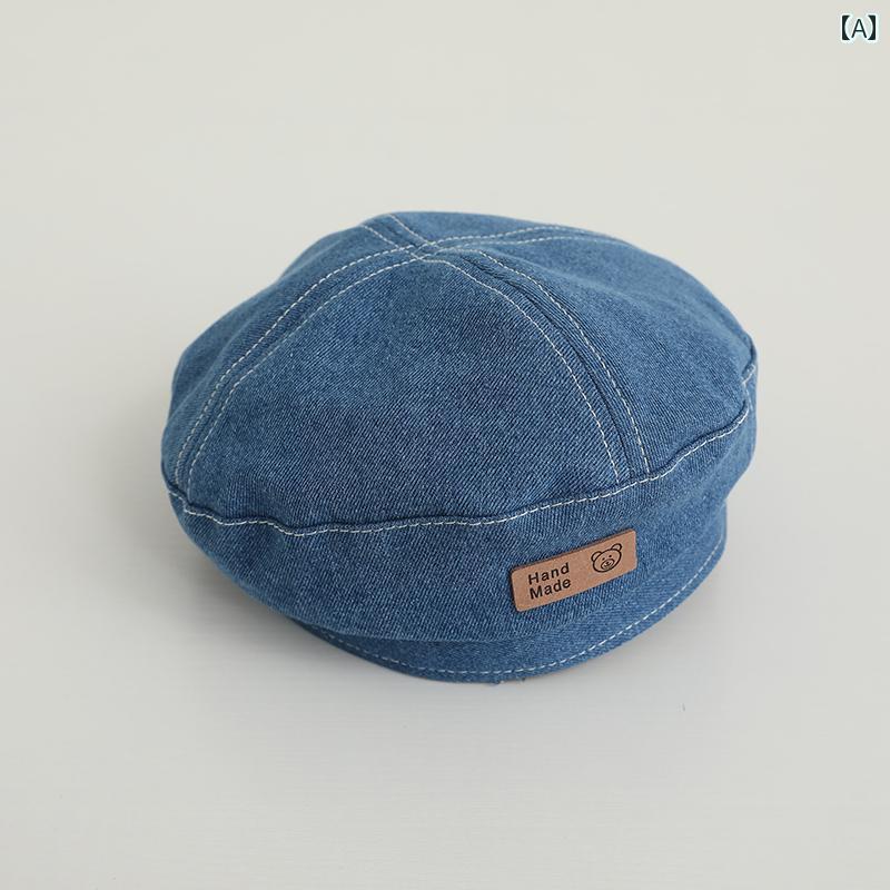 ベビー 帽子 子供用 子供の ベレー 帽、 春と 秋の カウボーイスタイル、 多 用途で ファッショナブル..