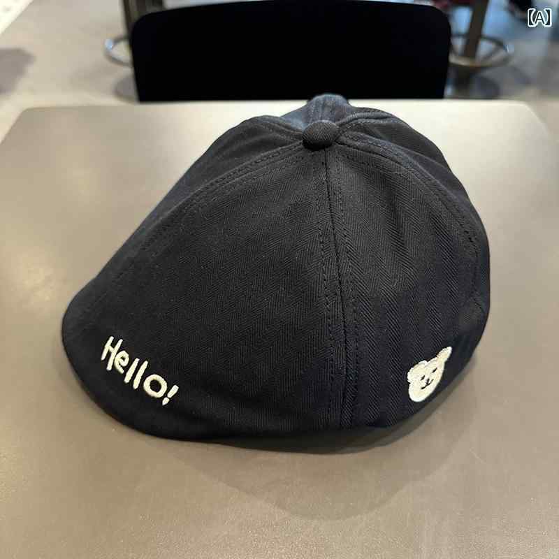 子供の 帽子 子供用 帽子 春秋 ベビー かわいい ベレー 帽 男の子 レトロ フォワード 帽子 女の子 韓国..