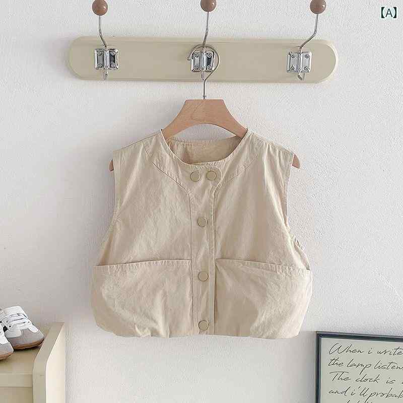 ベビー おしゃれ 服 ベビー ベスト 春秋 ベビー 服 トップス 新生 児 春 薄手 作業用 ベスト ベスト ス..