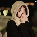 レディース カジュアル 帽子 韓国 版 バラクラバ スカーフ ショール パーカー 着用 オール イン ワン 秋 冬 防寒 耳 保護 ニット ウール 帽子|詳細画像
