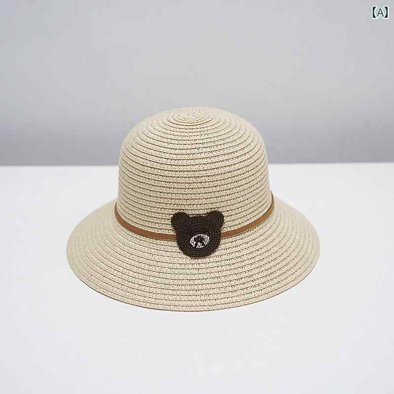 子供用 帽子 麦わら 帽子 子供用 サンハット、 夏用 ベビー ボーイズ サンハット、 ボーイズ ストロー..