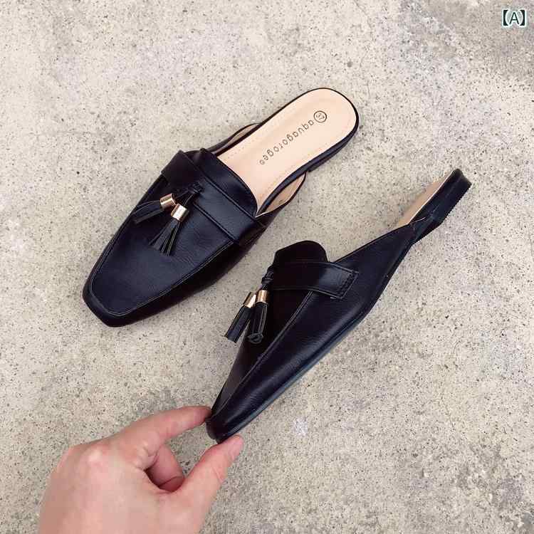 レディースシューズ カジュアル 海外 貿易の 大きい サイズ 42 スクエアトゥ フラットボトム ファッシ..