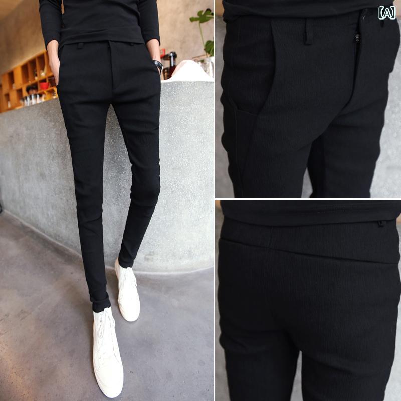 ウエスト ジーンズ メンズ 春と 秋の 新しい メンズカジュアル パンツ 韓国 風 伸縮性 スリムフィット ..