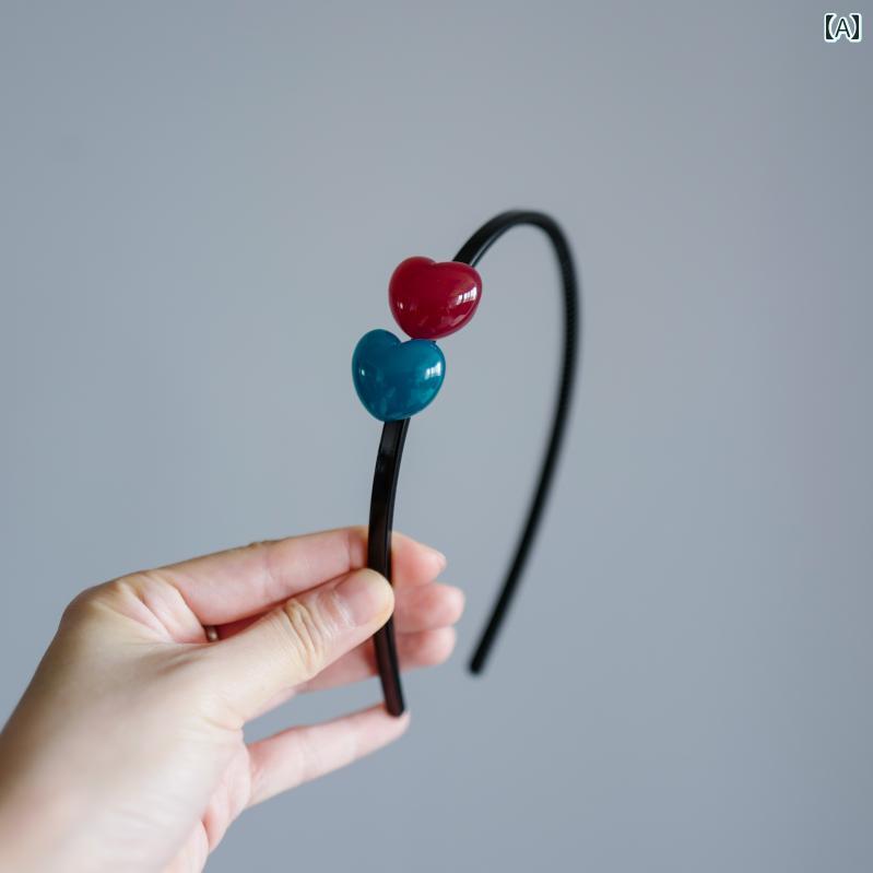 ヘッド バンド ヘア アクセサリー キッズ 絶妙な コント ラスト カラーの ゼリー ラブ 子供用 ヘッド ..