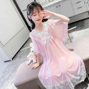 子供用 かわいい パジャマ 春秋 女の子の パジャマ 夏 薄手 子供用 ナイトドレス 夏 女の子 夏 コットン シルク モダール 2025 プリンセス スタイル 大きい 子供用