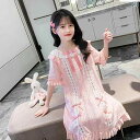 子供用 かわいい パジャマ 春秋 女の子の ナイトガウン 夏 薄手 コットン 半袖 2025 プリンセス スタイル 夏 スタイル 純 綿 スーパー フェアリーガール 子供 パジャマ
