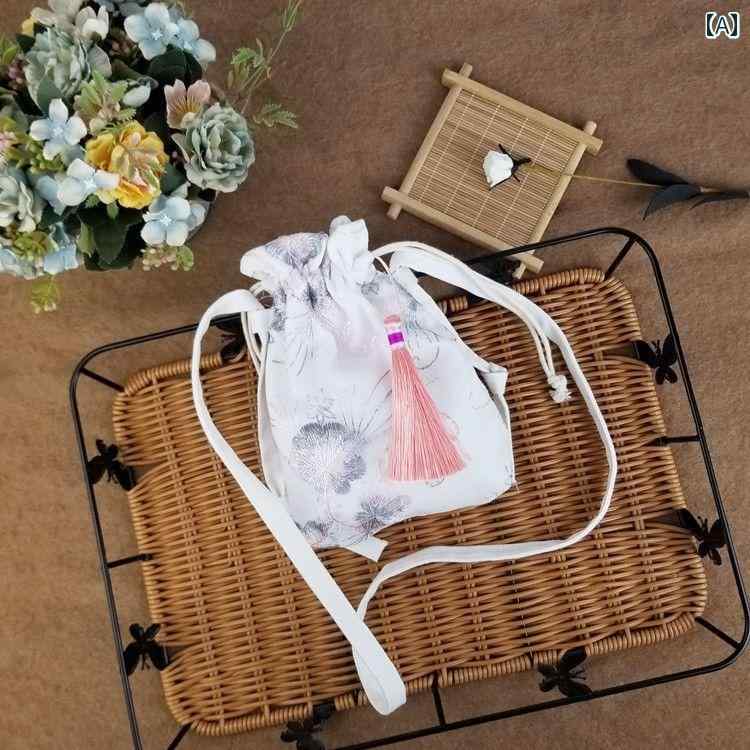 子供用 スモールバッグ 子供用 漢 服 バッグ、 中国 風 ハンドバッグ、 クロス ボディ 兼用 夏用 キャ..