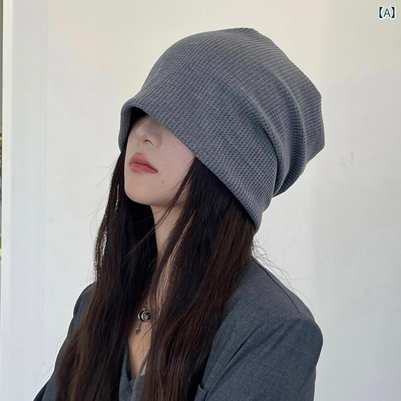 スカーフ 帽子 女性 キツツキ 帽子 レディース 秋 冬 パイル 帽子 イン トレンド オール マッチ ニット..