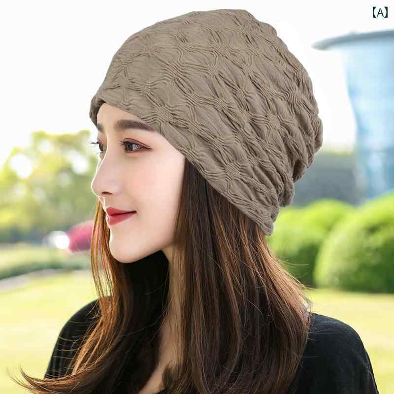 スカーフ 帽子 女性 レディース 春秋 帽子 薄手 プルオーバー 帽子 韓国 風 ゆったり パイル 帽子 レト..