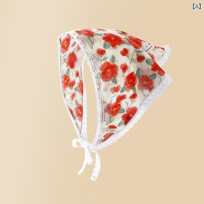 スカーフ 帽子 女性 2024年 新作 ファッション 三角形の スカーフ レディースキッチン 帽子 防 煙 家庭..