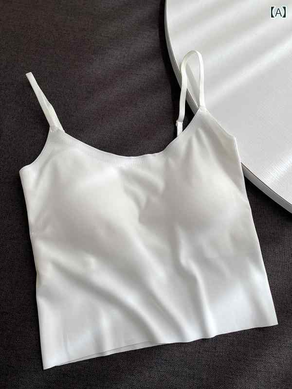 キャミソール インナーウェア パール 糸の 細い ベルト、 滑らかな シームレスボトム、 キャミソール ..