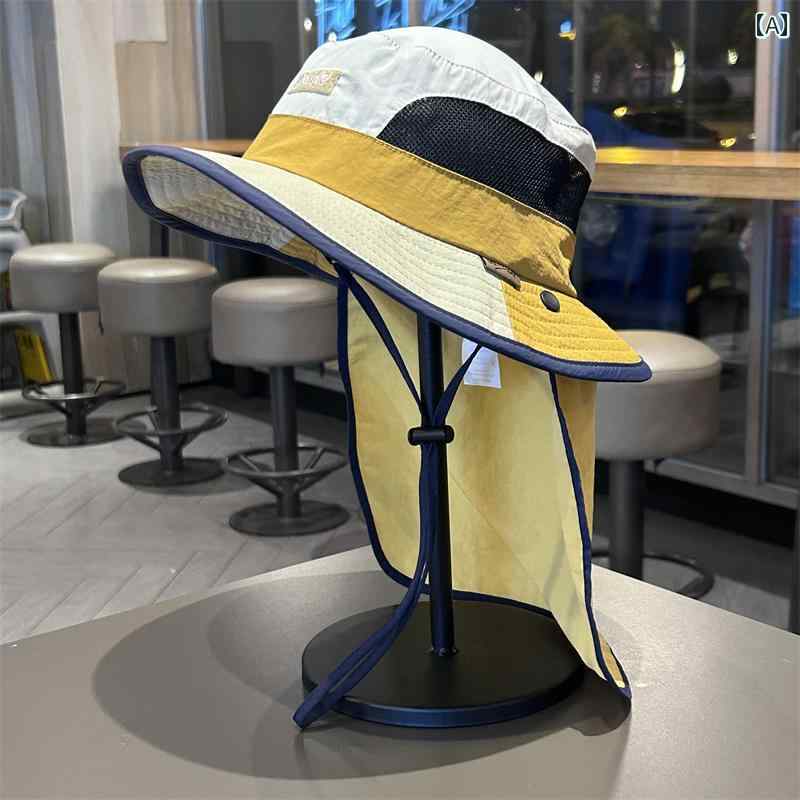 サンハット アウトドア 夏の 首を 保護 する 男性と 女性の ための 屋外用 サンハット、 ハイキング、 漁師の 帽子、 親子 旅行、 オール マッチの 登山用 サンハット