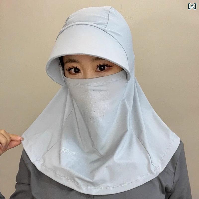 サンハット アウトドア アイス シルク サンハット フェイスマスク サンハット 夏用 紫外線 対策 サイクリング アウトドア 首 回り 保護 防塵 サンハット